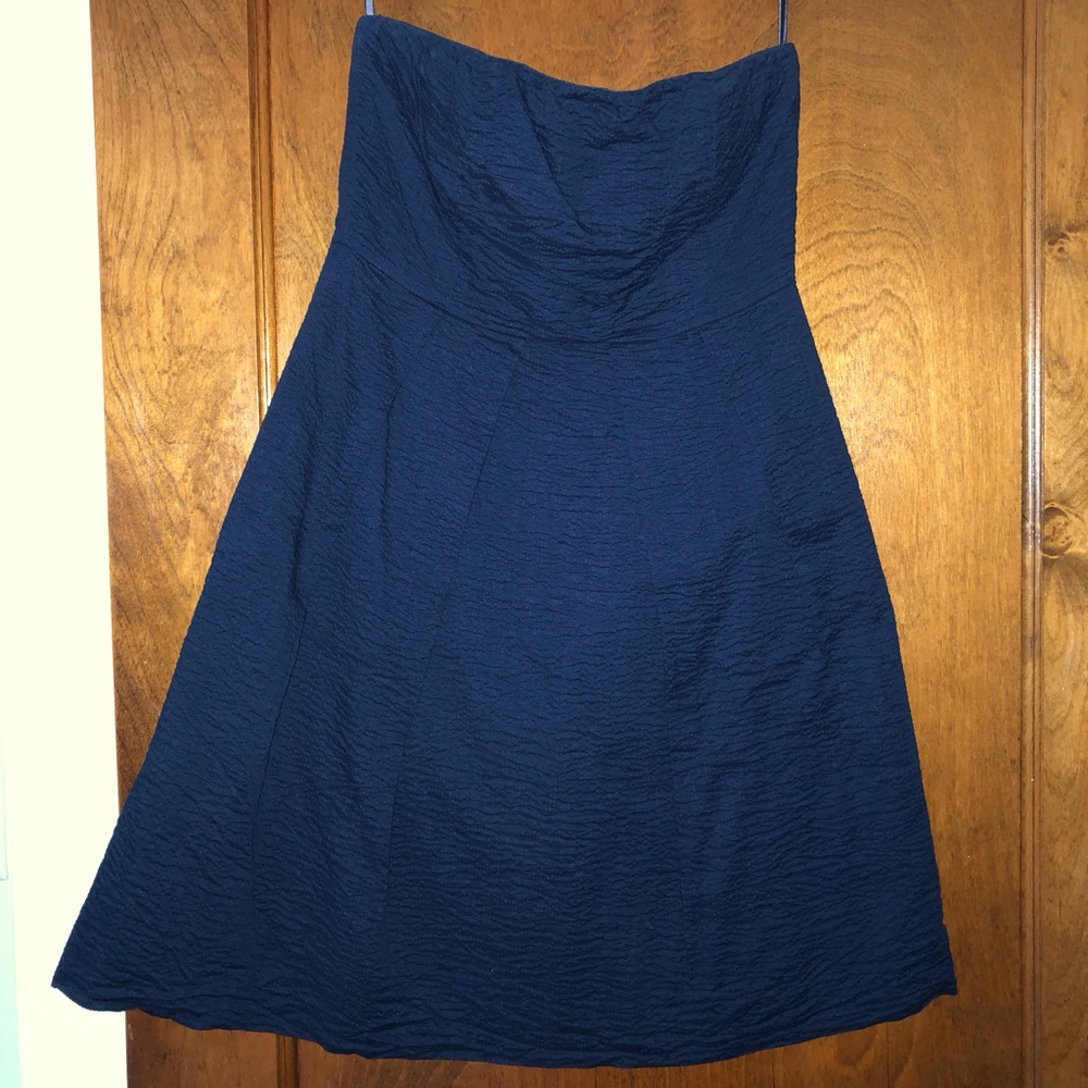 J.crew strapless navy dress 0